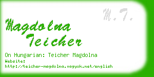 magdolna teicher business card